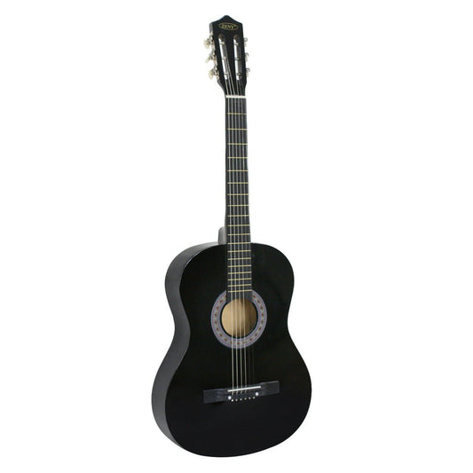 38" Full Size Acoustic Guitar Adult GIGBAG STRAP TUNER Beginner BLACK Child