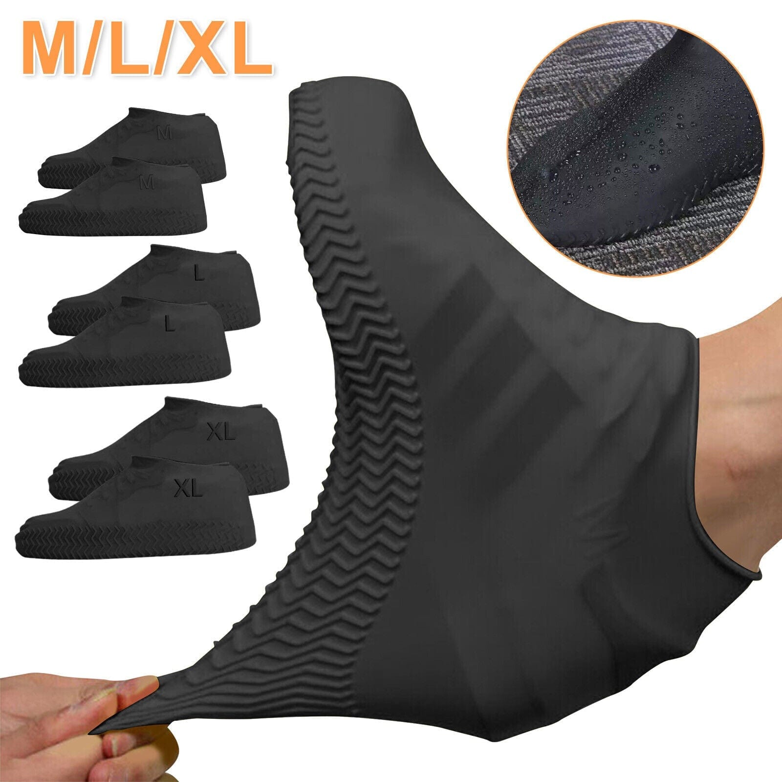 Anti-Slip Silicone Rain Shoe Covers Reusable Waterproof Shoes Cover Protector US