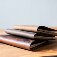 Artisanal Compass Leather Journal - Handcrafted, Custom Fire-Branded, and Refillable Leather Journal, Made in the USA