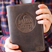 Artisanal Compass Leather Journal - Handcrafted, Custom Fire-Branded, and Refillable Leather Journal, Made in the USA