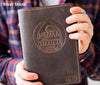 Artisanal Compass Leather Journal - Handcrafted, Custom Fire-Branded, and Refillable Leather Journal, Made in the USA