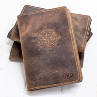 River Stone / 6. Lifetimeleatherco Artisanal Compass Leather Journal - Handcrafted, Custom Fire-Branded, and Refillable Leather Journal, Made in the USA