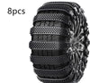 Black 8PCs Automobile Emergency General-purpose Snow Cleat Tire Chain