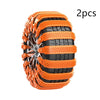 Yellow 2PCs Automobile Emergency General-purpose Snow Cleat Tire Chain