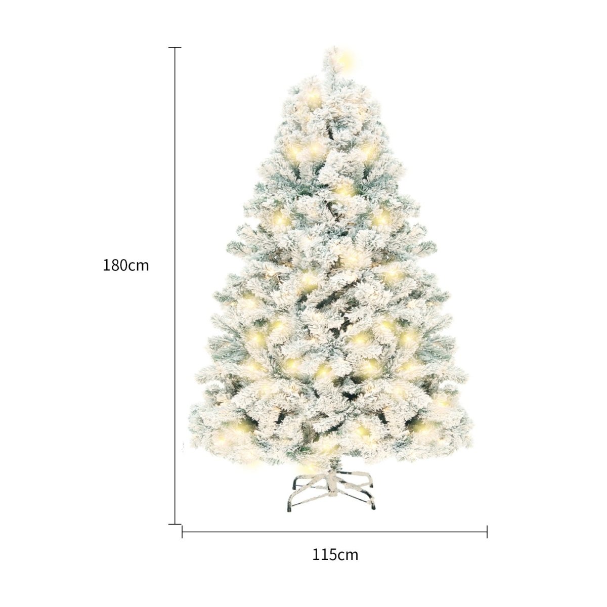 Artificial PVC Snow Christmas Tree - Festive Window & Mall Decoration