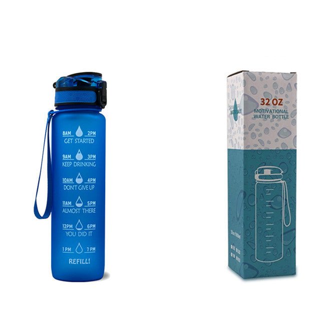 1L Tritan Water Bottle with Time Marker, Bounce Cover