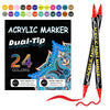 Double-Headed Acrylic Marker Pen - Stackable Water-Based Paint Brush