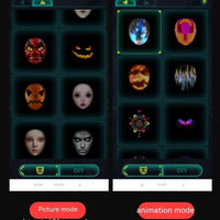 Halloween Full Color LED Luminous Face Changing Mask - Party & Bar Props