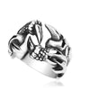 Domineering Dragon Claw Ring with Chrome Finish for Men