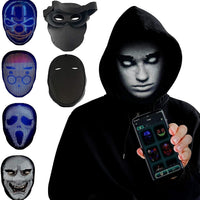 Halloween Full Color LED Luminous Face Changing Mask - Party & Bar Props