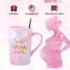 'Best Mom Ever' 16 Oz Pink Marble Ceramic Coffee Mug for Mother's Day