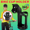 Black Bike Cup Holder - Water Bottle Cage Mount for Bicycle Handlebar Cycling Beverage Drink