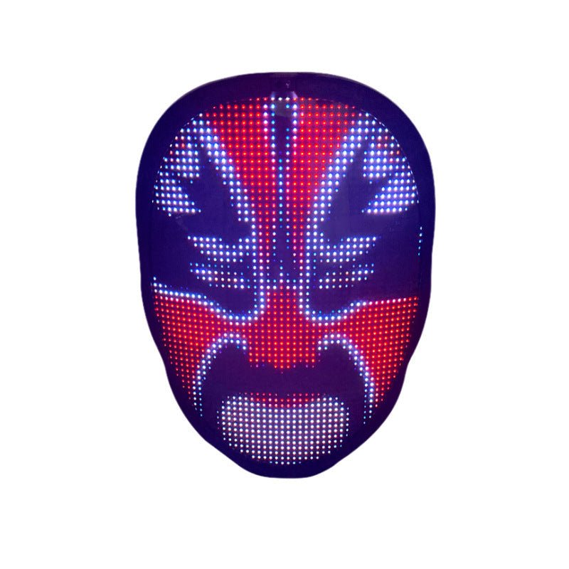 Halloween Full Color LED Luminous Face Changing Mask - Party & Bar Props