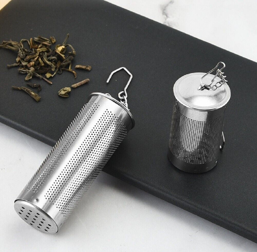 2-Pack Stainless Steel Tea Infuser Strainer Set – Fine Mesh Ball with Chain Hook