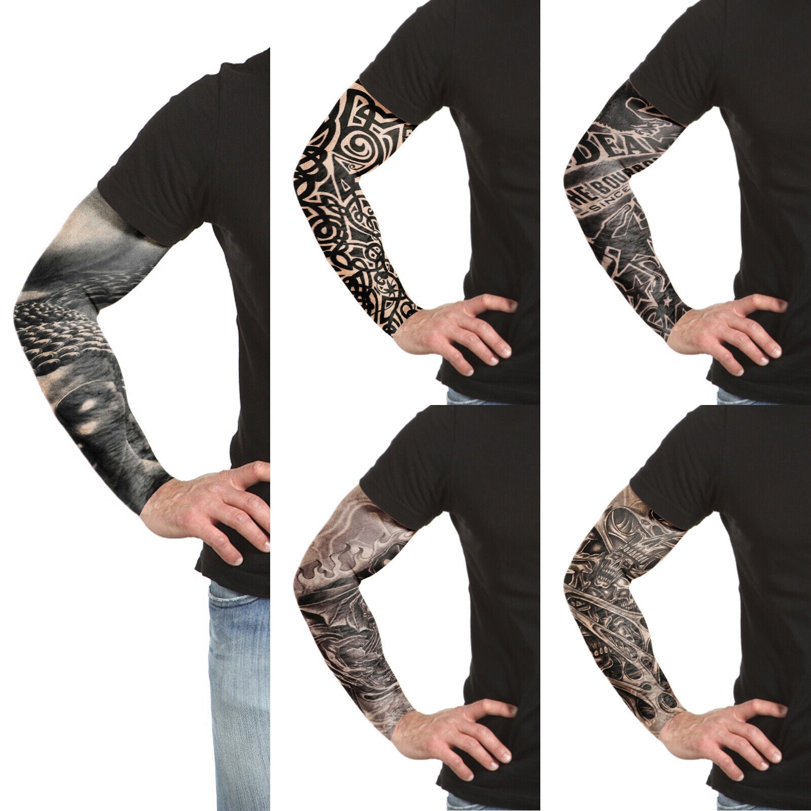 5/10PCS Tattoo Cooling Arm Sleeves – UV Sun Protection for Sports, Fashion & Outdoor Fun