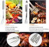 11-Piece Professional Stainless Steel BBQ Grill Accessories Set - Portable Grill Tools Kit with Storage Bag