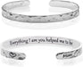 Mom'S Gift - Everything I Am You Helped Me To Be Carviell Hammered Cuff Bracelets for Mother's Day