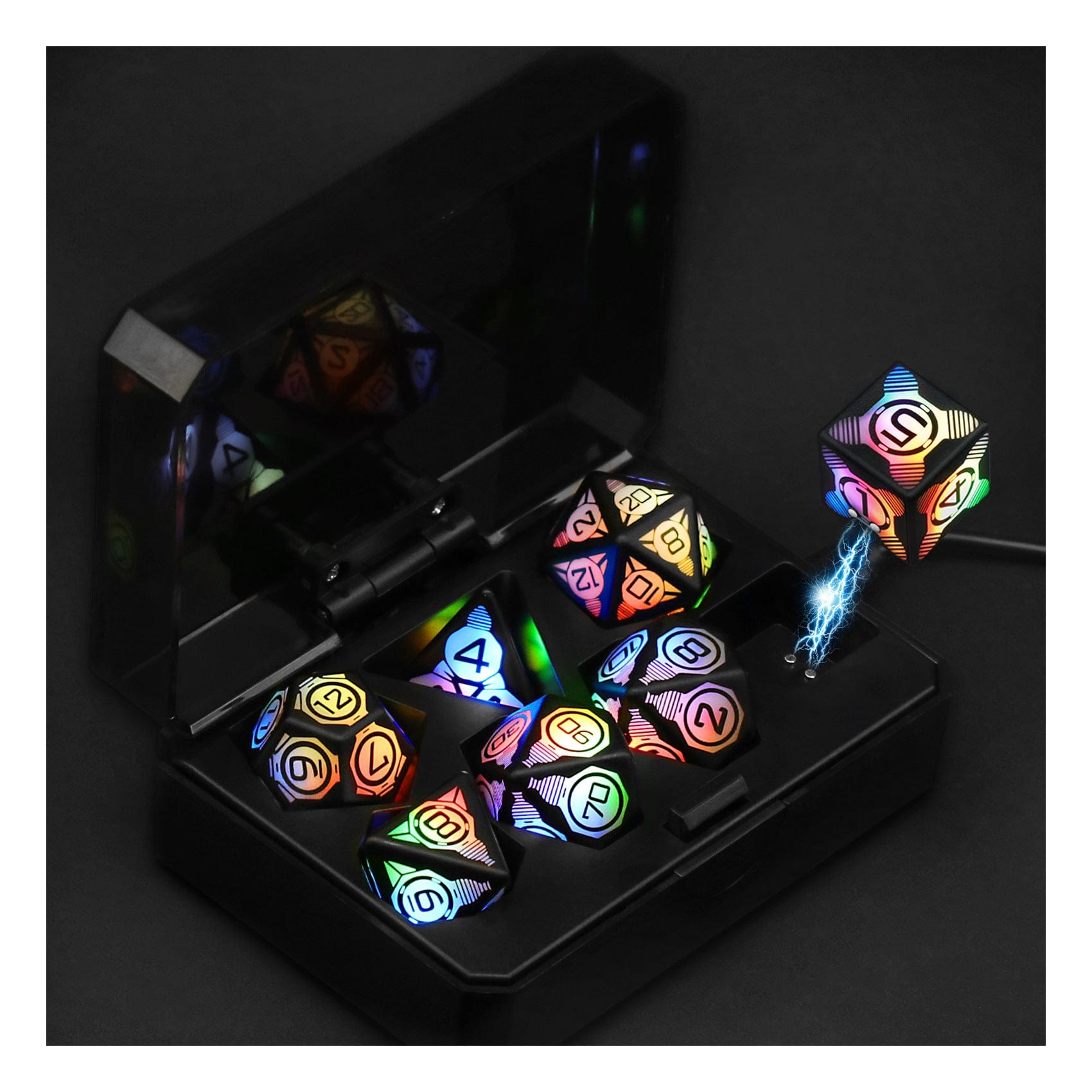 Charging Luminous Dice LED Chip Accessories CJ Colorful White Flash USB 