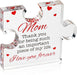 Mom Cherished Acrylic Block Puzzle for Mom - Heartfelt 4.1 x 3.5 Inch Engraved Keepsake