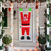 Christmas Hanging Santa Claus Decoration Yard Climbing Xmas Party Indoor Outdoor