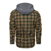 Classic Men's Long-Sleeved Plaid Jacket with Regular Fit, Fleece Lining, and Detachable Hood