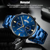 Classic Stainless Steel Quartz Men's Waterproof Relojes De Hombre Wristwatch