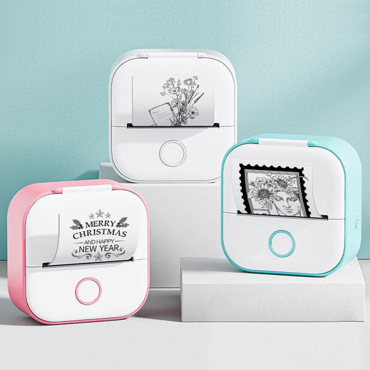 Compact Bluetooth Thermal Label and Photo Printer - Portable, Mini Wireless Printer for Home, Students, and Price Tag Labeling