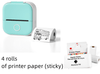 All green set Compact Bluetooth Thermal Label and Photo Printer - Portable, Mini Wireless Printer for Home, Students, and Price Tag Labeling