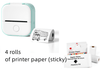 Green set Compact Bluetooth Thermal Label and Photo Printer - Portable, Mini Wireless Printer for Home, Students, and Price Tag Labeling