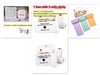 Set10 Compact Bluetooth Thermal Label and Photo Printer - Portable, Mini Wireless Printer for Home, Students, and Price Tag Labeling