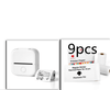 White Set4 / USB Compact Bluetooth Thermal Label and Photo Printer - Portable, Mini Wireless Printer for Home, Students, and Price Tag Labeling