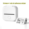 White / USB Compact Bluetooth Thermal Label and Photo Printer - Portable, Mini Wireless Printer for Home, Students, and Price Tag Labeling