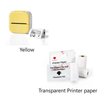 Yellow set A / USB Compact Bluetooth Thermal Label and Photo Printer - Portable, Mini Wireless Printer for Home, Students, and Price Tag Labeling