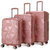 Rose Gold Contour 3 Piece Luggage Set