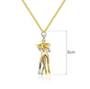 Gold  Silver Couple Affectionate Hug Embrace Pendant Necklace Women Valentine'S Day Gifts US