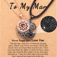 To My Man Couple Necklace for Boyfriend/Girlfriend/Husband/Man/Soulmate for all occasions