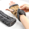 Cozy Winter Essentials: Knitted Fingerless Fleece Gloves with Plush Twist for Women's Warmth