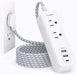White / 5 Ft Cruise Essentials, USB C Travel Power Strip, Flat Plug Power Strip with 2 Outlets 3 USB Ports (1 USB C), 5Ft Extension Cord Charging Station, Non Surge Protector for Cruise Ship, Travel, Home
