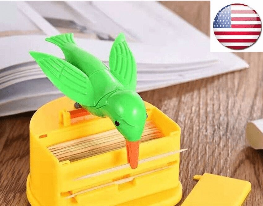 Cute Bird Toothpick Holder Dispenser - Intelligent Automatic Toothpick Box