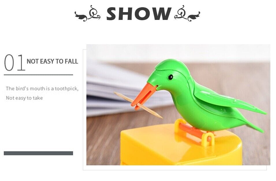 Cute Bird Toothpick Holder Dispenser - Intelligent Automatic Toothpick Box