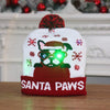 Dog Cute LED Christmas Hat Light up Christmas Knitted Beanie Holiday Hat Warm Cap US