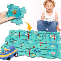 25 PCS Puzzle Car Tracks with Vehicles - Educational Montessori Toys for 3+ Years