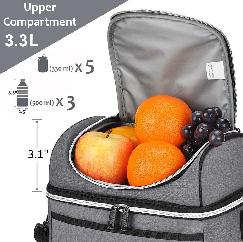 Insulated Lunch Bag – Leakproof Double Decker Thermal Bento Box for Work & Office