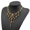 Punk Style Skull Necklace with Tassel for Halloween