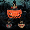 Halloween Motion-Activated Pumpkin Candy Bowl with Hand - Battery Operated Trick-or-Treat Serving Dish