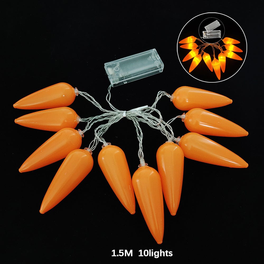 Carrot / 1.5m Decorative LED Colored Lamp String with Hollow Eggs