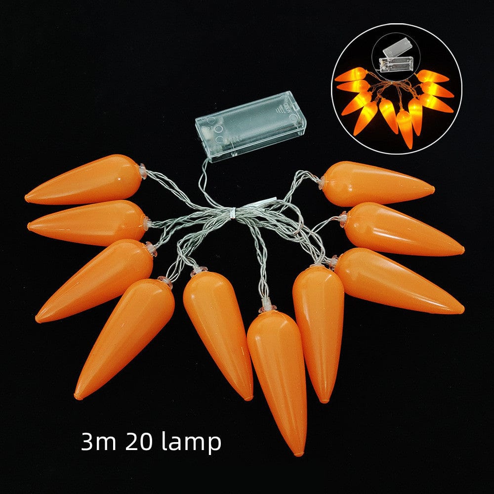 Carrot / 3m Decorative LED Colored Lamp String with Hollow Eggs