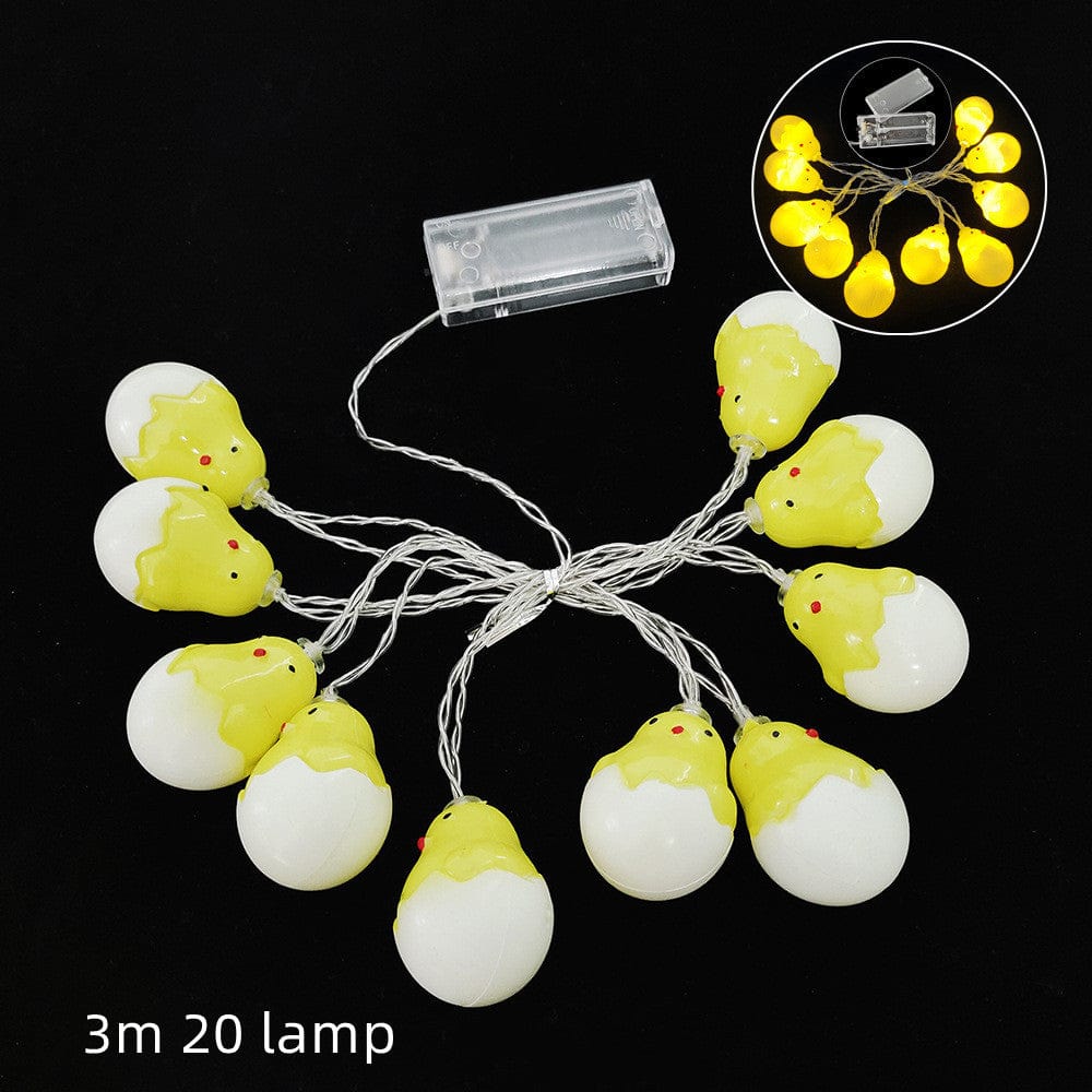 Eggshell chicken / 3m Decorative LED Colored Lamp String with Hollow Eggs