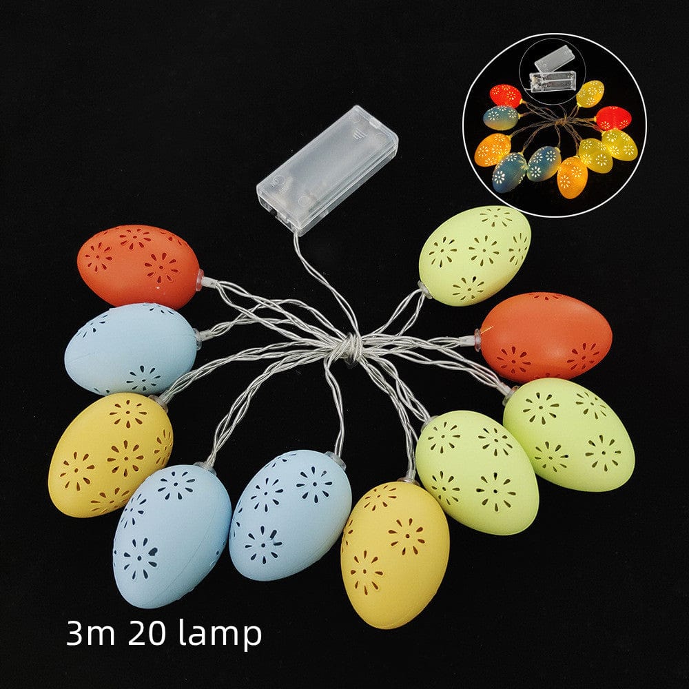 Hollowed out egg / 3m Decorative LED Colored Lamp String with Hollow Eggs