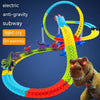 Dino & Duck Adventure Track Set: Interactive Learning Toy with Anti-Gravity, Light, Music